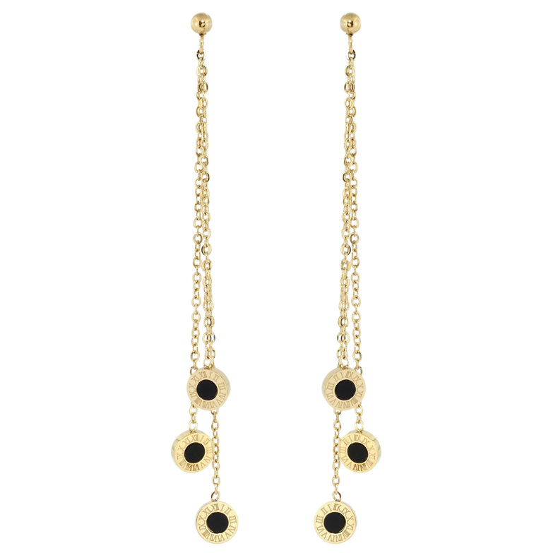 Сережки Xuping TTM Stainless Steel колір 14K пусети Декоративні підвіски фото №8