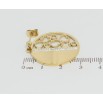 Серьги Xuping TTM Stainless Steel цвет 14K пусеты Круглые подвески с резным узором фото №2
