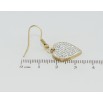 Серьги Xuping TTM Stainless Steel цвет 14K французский замок Сердечки инкрустация цирконием фото №2