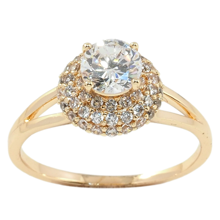 Каблучка Xuping M&L Колір 18К Фіаніт в обрамленні цирконію фото №8 Каблучка Xuping M&L Колір 18К Фіаніт в обрамленні цирконію фото №8
