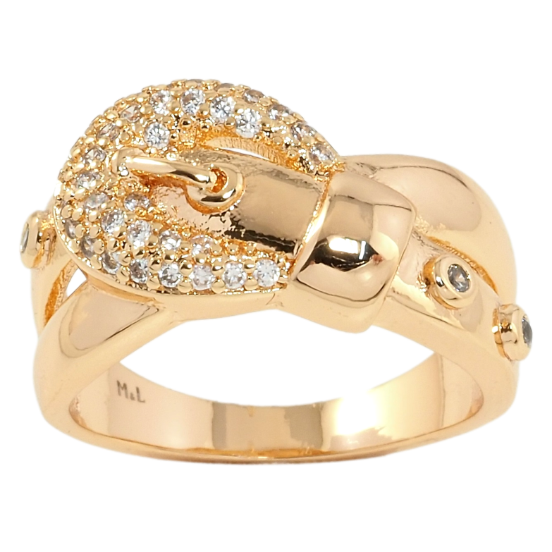 Каблучка Xuping M&L Колір 18К Ремінь із цирконієм фото №8 Каблучка Xuping M&L Колір 18К Ремінь із цирконієм фото №8