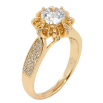 Каблучка Xuping Позолота 18K Кристальна квітка фото №2 Каблучка Xuping Позолота 18K Кристальна квітка фото №2