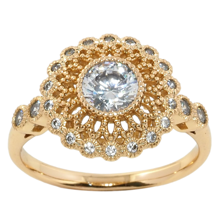 Каблучка Xuping Позолота 18K Декоративна квітка фото №7 Каблучка Xuping Позолота 18K Декоративна квітка фото №7