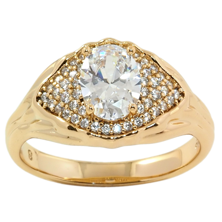 Каблучка Xuping Позолота 18K Інкрустація цирконієм фото №4 Каблучка Xuping Позолота 18K Інкрустація цирконієм фото №4