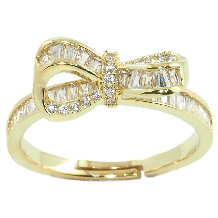 Кольцо Xuping QQMM Позолота 14K Кристальный бант фото №2 Кольцо Xuping QQMM Позолота 14K Кристальный бант фото №2