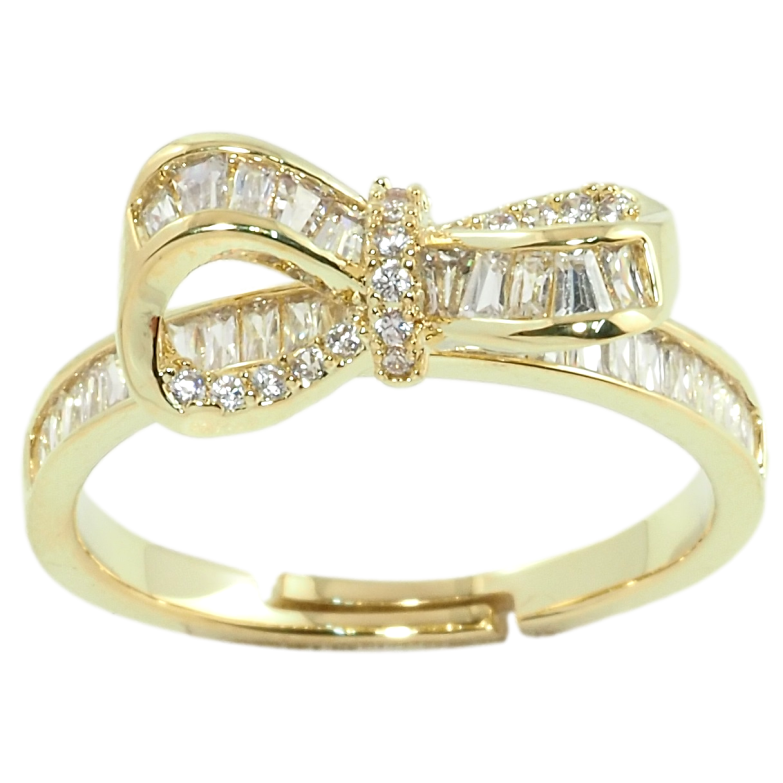 Каблучка Xuping QQMМ Позолота 14K Кришталевий бант фото №11 Каблучка Xuping QQMМ Позолота 14K Кришталевий бант фото №11