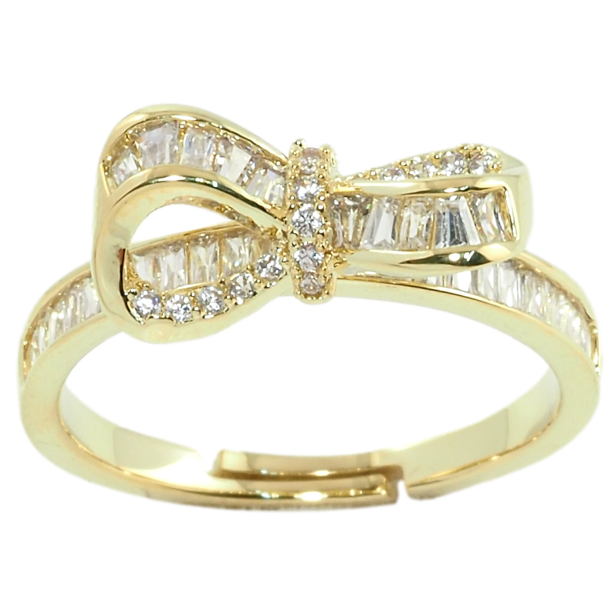 Кольцо Xuping QQMM Позолота 14K Кристальный бант фото №1 Кольцо Xuping QQMM Позолота 14K Кристальный бант фото №1