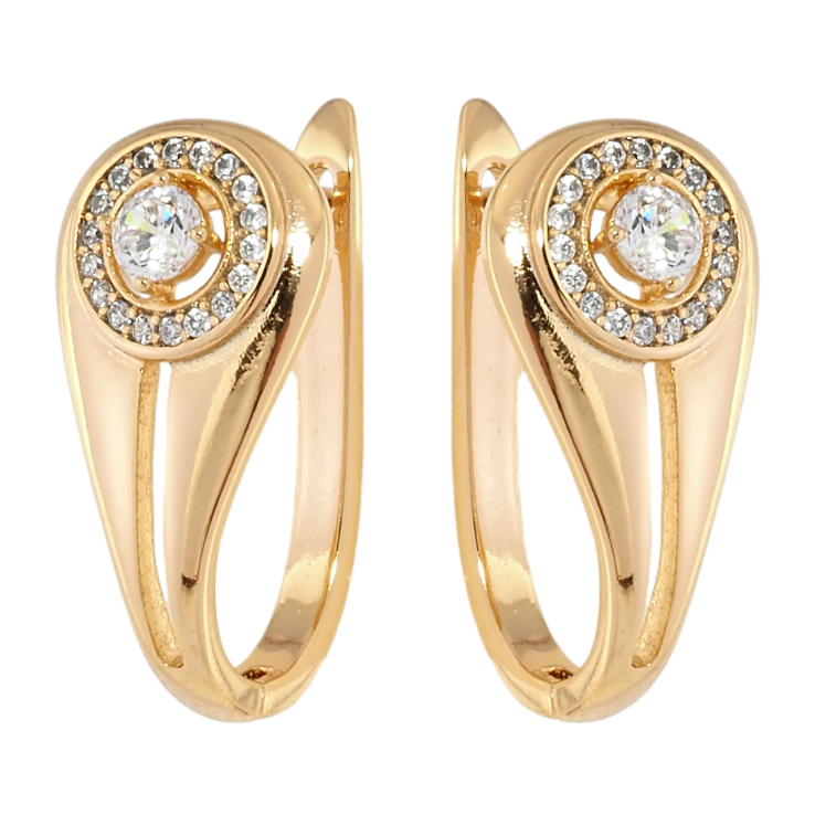 Серьги Xuping Позолота 18K английский замок Инкрустация цирконием фото №20 Серьги Xuping Позолота 18K английский замок Инкрустация цирконием фото №20