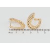 Серьги Xuping Позолота 18K английский замок Декоративные колечки с цирконием фото №2 Серьги Xuping Позолота 18K английский замок Декоративные колечки с цирконием фото №2
