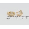 Серьги Xuping Позолота 18K английский замок Овалы с резным узором и цирконием фото №2 Серьги Xuping Позолота 18K английский замок Овалы с резным узором и цирконием фото №2