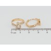 Сережки Xuping Позолота 18K колечка Візерунок з цирконієм фото №2 Сережки Xuping Позолота 18K колечка Візерунок з цирконієм фото №2