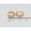 Серьги Xuping Позолота 18K колечки Резной орнамент фото №2 Серьги Xuping Позолота 18K колечки Резной орнамент фото №2