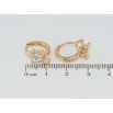 Серьги Xuping Позолота 18K колечки Кристальные сердечки с бантами фото №2 Серьги Xuping Позолота 18K колечки Кристальные сердечки с бантами фото №2