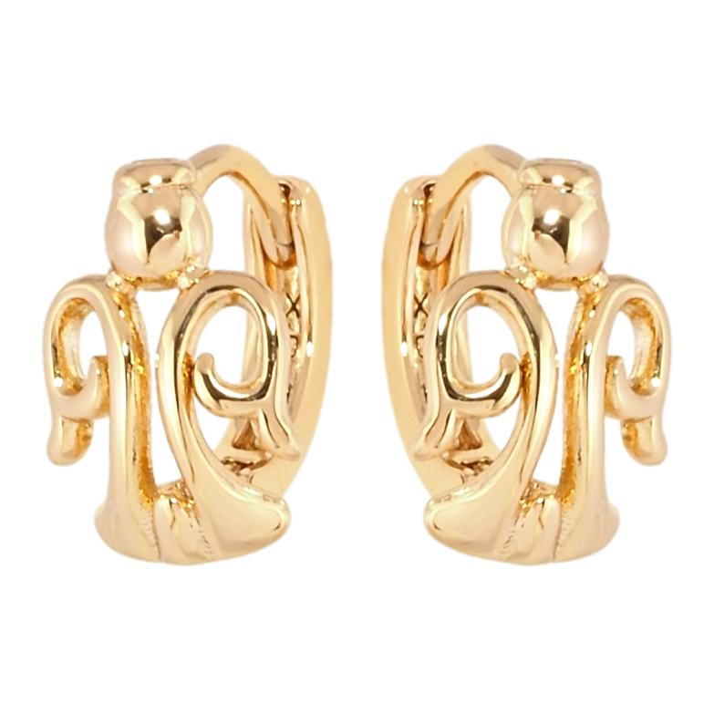 Сережки Xuping Позолота 18K колечка Янголятка фото №6 Сережки Xuping Позолота 18K колечка Янголятка фото №6