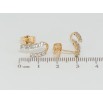 Серьги Xuping Позолота 18K пусеты Декоративные крючки с дорожками циркония фото №2 Серьги Xuping Позолота 18K пусеты Декоративные крючки с дорожками циркония фото №2