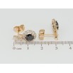 Серьги Xuping Позолота 18K пусеты Черные фианиты в обрамлении циркония фото №2 Серьги Xuping Позолота 18K пусеты Черные фианиты в обрамлении циркония фото №2