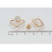 Серьги Xuping Позолота 18K пусеты Декоративные с цирконием и жемчужинами фото №2 Серьги Xuping Позолота 18K пусеты Декоративные с цирконием и жемчужинами фото №2
