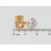 Серьги Xuping Позолота 18K пусеты Цветочки с подвесками декоративный розовый кристалл фото №2 Серьги Xuping Позолота 18K пусеты Цветочки с подвесками декоративный розовый кристалл фото №2