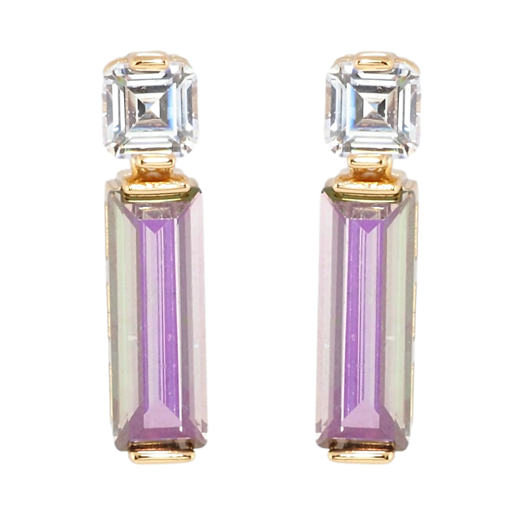 Серьги Xuping Позолота 18K пусеты Кристальные подвески с фианитом хамелеон фото №3 Серьги Xuping Позолота 18K пусеты Кристальные подвески с фианитом хамелеон фото №3