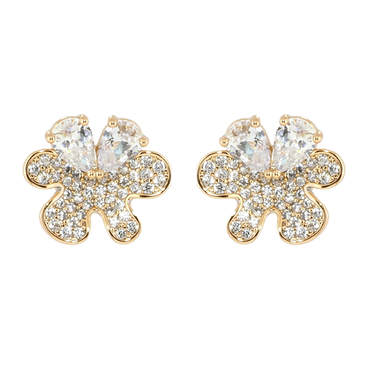 Серьги Xuping Позолота 18K пусеты Цветочки инкрустация цирконием фото №17 Серьги Xuping Позолота 18K пусеты Цветочки инкрустация цирконием фото №17