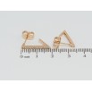 Серьги Xuping Позолота 18K пусеты Уголки с дорожками циркония фото №2