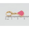 Серьги Xuping Позолота 18K подвески на колечках Декоративные подвески с розовой эмалью фото №2 Серьги Xuping Позолота 18K подвески на колечках Декоративные подвески с розовой эмалью фото №2