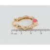 Серьги Xuping Позолота 18K замок-булавка Фигурные кольца с розовыми сердечками эмалью ø 2.4см фото №2 Серьги Xuping Позолота 18K замок-булавка Фигурные кольца с розовыми сердечками эмалью ø 2.4см фото №2