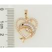Кулон Xuping Позолота 18K Серце з дельфіном для ланцюжка до 5мм фото №2 Кулон Xuping Позолота 18K Серце з дельфіном для ланцюжка до 5мм фото №2