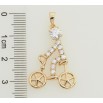 Кулон Xuping Позолота 18K Велосипедист для ланцюжка до 5мм фото №2 Кулон Xuping Позолота 18K Велосипедист для ланцюжка до 5мм фото №2