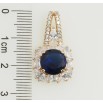 Кулон Xuping Позолота 18K Cиній фіаніт в обрамленні цирконію для ланцюжка до 4мм фото №2