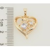 Кулон Xuping Позолота 18K Сердце с черепашками для цепочки до 5мм фото №2