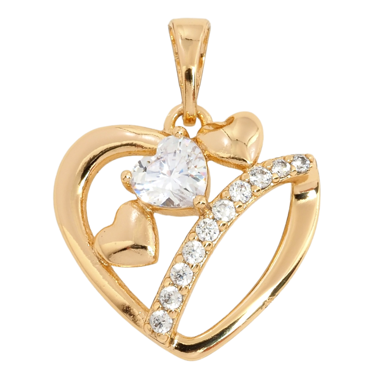 Кулон Xuping Позолота 18K Серце з цирконієм для ланцюжка до 5мм фото №18 Кулон Xuping Позолота 18K Серце з цирконієм для ланцюжка до 5мм фото №18