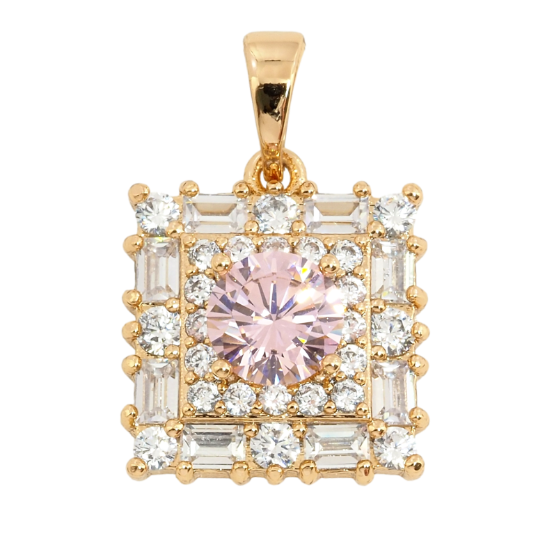 Кулон Xuping Позолота 18K Інкрустація цирконієм з рожевим фіанітом для ланцюжка до 5мм фото №17 Кулон Xuping Позолота 18K Інкрустація цирконієм з рожевим фіанітом для ланцюжка до 5мм фото №17