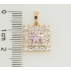 Кулон Xuping Позолота 18K Інкрустація цирконієм з рожевим фіанітом для ланцюжка до 5мм фото №2 Кулон Xuping Позолота 18K Інкрустація цирконієм з рожевим фіанітом для ланцюжка до 5мм фото №2