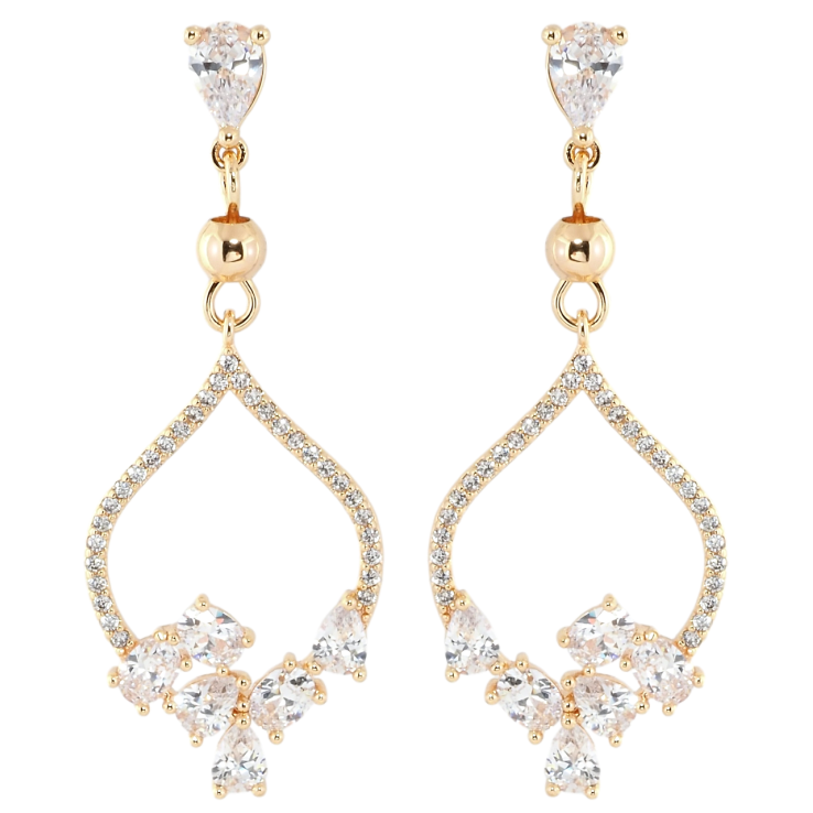 Серьги Xuping M&L Цвет 18K пусеты Изящные подвески с цирконием фото №2 Серьги Xuping M&L Цвет 18K пусеты Изящные подвески с цирконием фото №2