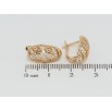 Серьги Xuping Позолота 18K английский замок Резные овалы с цирконием фото №2 Серьги Xuping Позолота 18K английский замок Резные овалы с цирконием фото №2