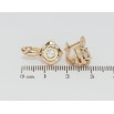 Серьги Xuping Позолота 18K английский замок Ромбы с цирконием фото №2 Серьги Xuping Позолота 18K английский замок Ромбы с цирконием фото №2