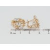 Серьги Xuping Позолота 18K английский замок Три фианита фото №2