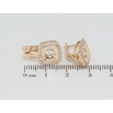 Серьги Xuping Позолота 18K английский замок Квадраты с цирконием фото №2 Серьги Xuping Позолота 18K английский замок Квадраты с цирконием фото №2