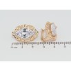 Серьги Xuping Позолота 18K английский замок Фианиты в декоративной оправе фото №2 Серьги Xuping Позолота 18K английский замок Фианиты в декоративной оправе фото №2