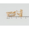 Серьги Xuping Позолота 18K английский замок Три фианита фото №2 Серьги Xuping Позолота 18K английский замок Три фианита фото №2