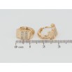 Сережки Xuping Позолота 18K колечка Візерунок з доріжками цирконію фото №2