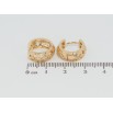Серьги Xuping Позолота 18K колечки Орнамент ромбовые вырезы с напылением фото №2 Серьги Xuping Позолота 18K колечки Орнамент ромбовые вырезы с напылением фото №2