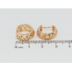 Сережки Xuping Позолота 18K колечка Візерунок ромбові вирізи фото №2 Сережки Xuping Позолота 18K колечка Візерунок ромбові вирізи фото №2