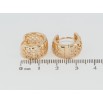 Серьги Xuping Позолота 18K колечки Широкие с резным цветочным узором фото №2 Серьги Xuping Позолота 18K колечки Широкие с резным цветочным узором фото №2