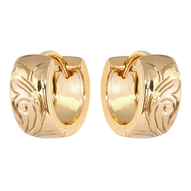 Сережки Xuping Позолота 18K колечка Рослинний орнамент фото №12 Сережки Xuping Позолота 18K колечка Рослинний орнамент фото №12