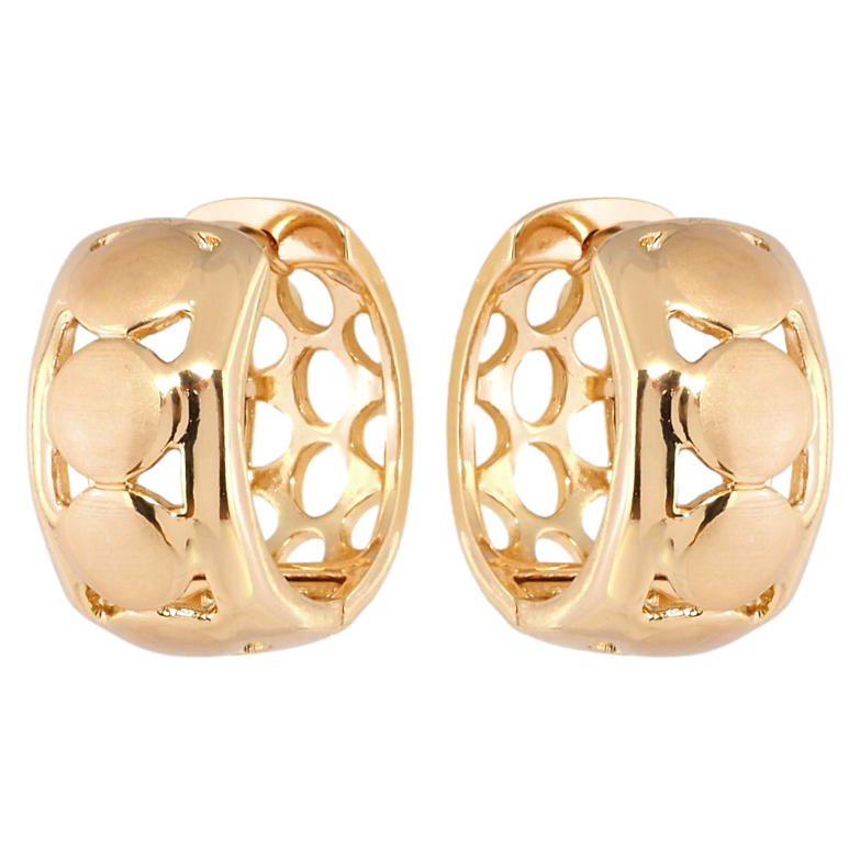 Сережки Xuping Позолота 18K колечка Дорожка кіл із золотистою емаллю фото №6