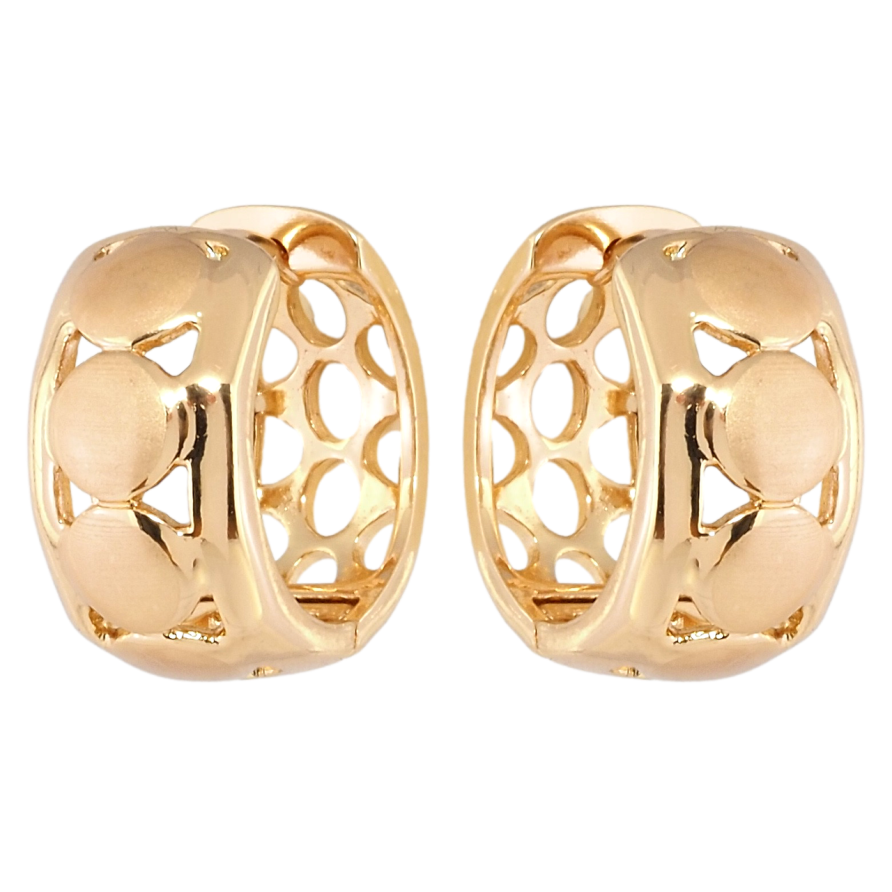 Серьги Xuping Позолота 18K колечки Дорожка кругов с золотистой эмалью фото №1 Серьги Xuping Позолота 18K колечки Дорожка кругов с золотистой эмалью фото №1