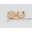 Серьги Xuping Позолота 18K колечки Дорожка кругов с золотистой эмалью фото №2 Серьги Xuping Позолота 18K колечки Дорожка кругов с золотистой эмалью фото №2