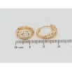 Сережки Xuping Позолота 18K колечка Вирізи Серця та Два Ряди Цирконій фото №2